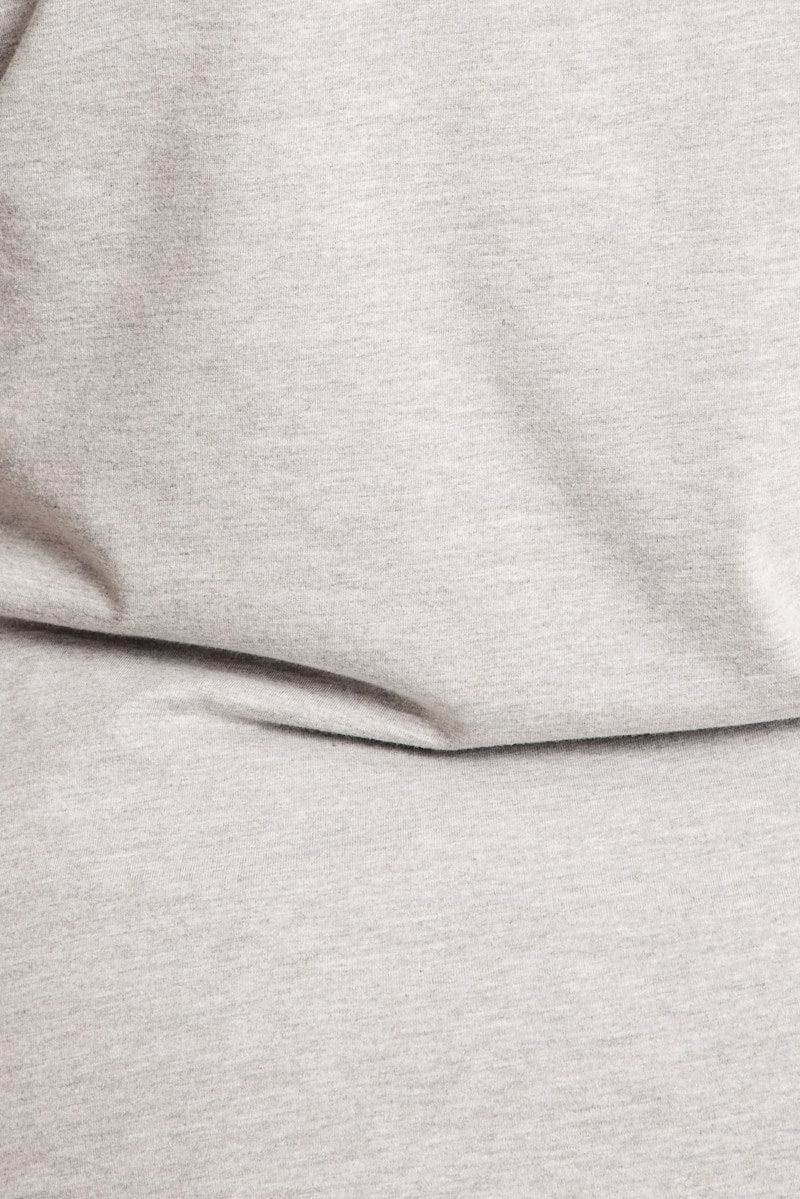 Grey Graphic T-shirt Short Sleeve Relaxed Crew Neck