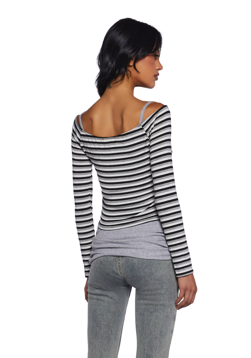 Trapeze Artist Off the Shoulder Top - Black