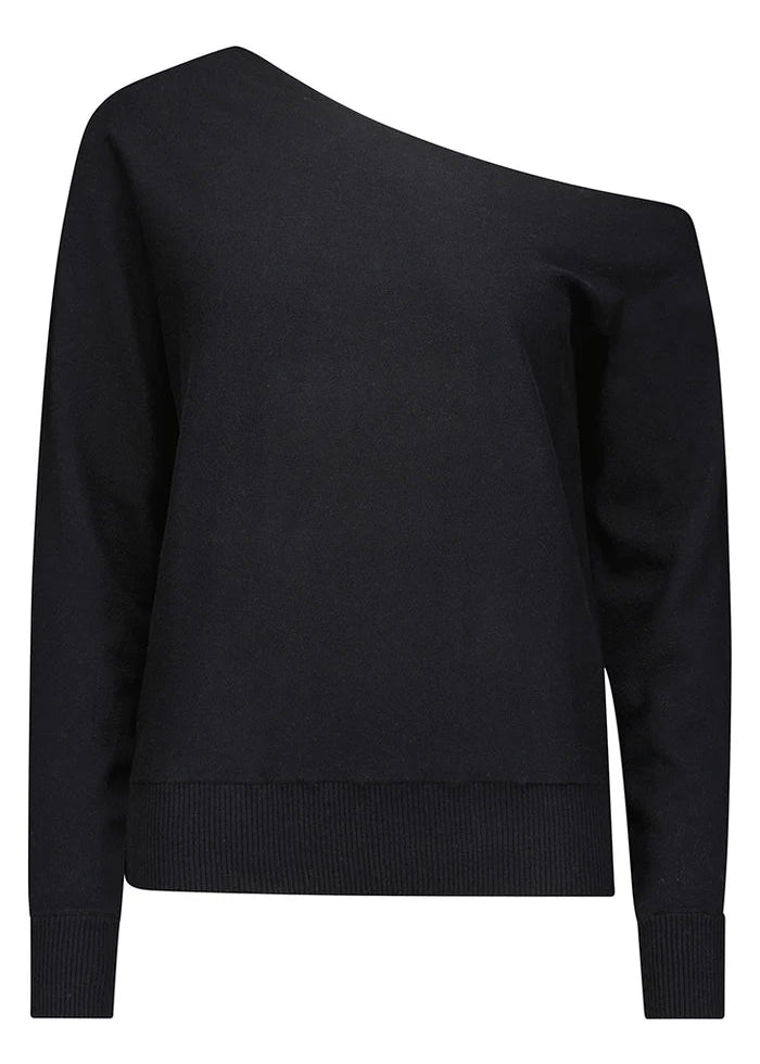 Cotton Cashmere Off The Shoulder Top