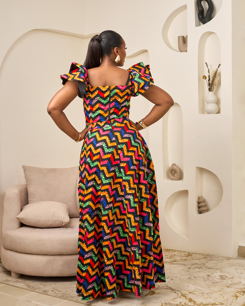African Print Off Shoulder Crop Top/Blouse - ENNI