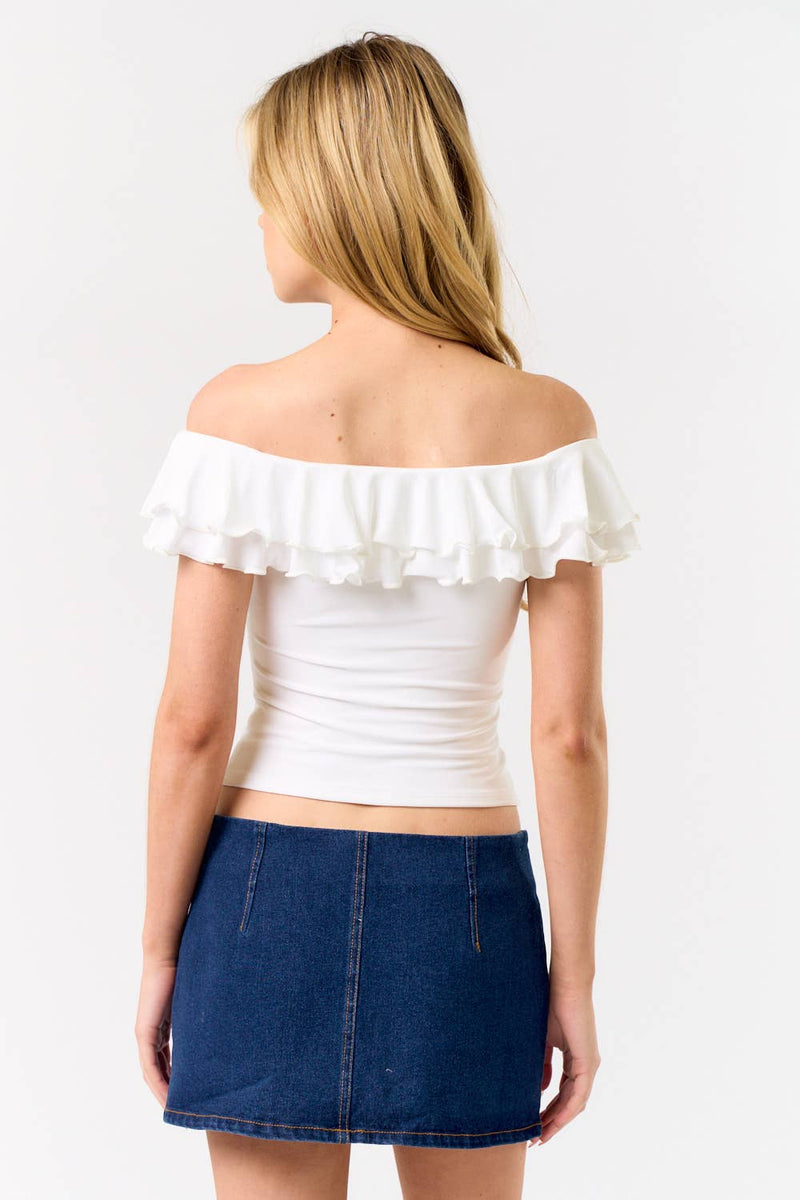 Ruffled Off Shoulder Top