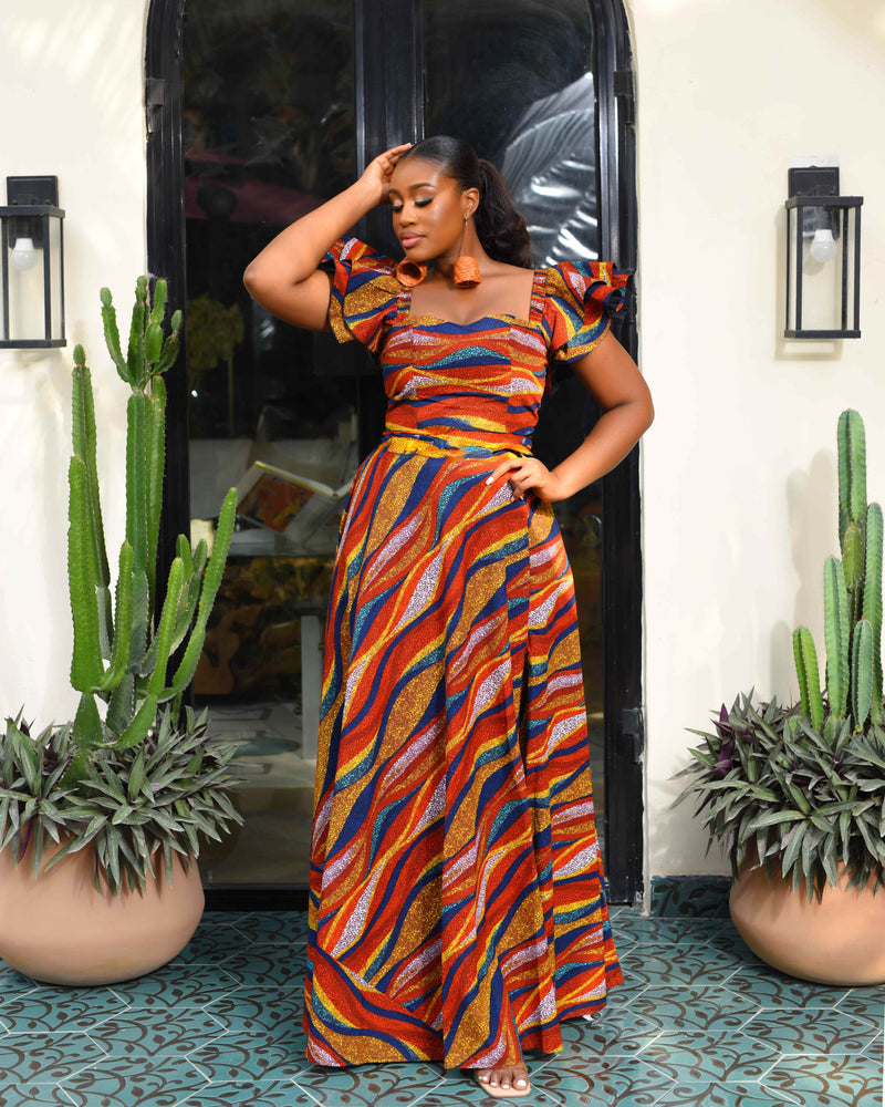 African Print Off Shoulder Crop Top/Blouse - Olanne