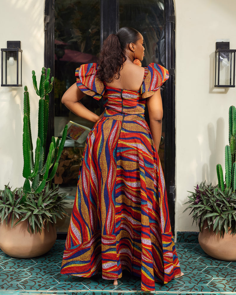African Print Off Shoulder Crop Top/Blouse - Olanne