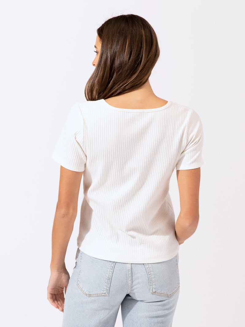 Lauryn Button-Front Tee