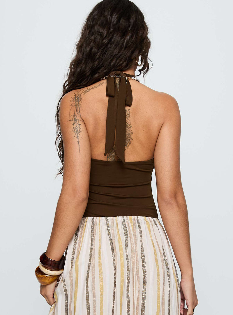 Silverwing Cut Out Bodysuit Chocolate