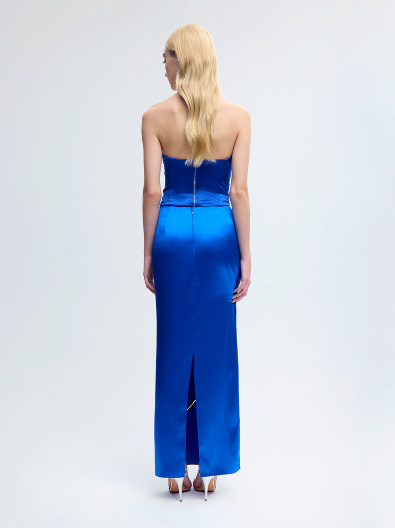 Cut-Out Bustier Top in Klein Blue