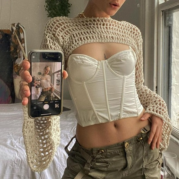Knit Cut Out Crop Top