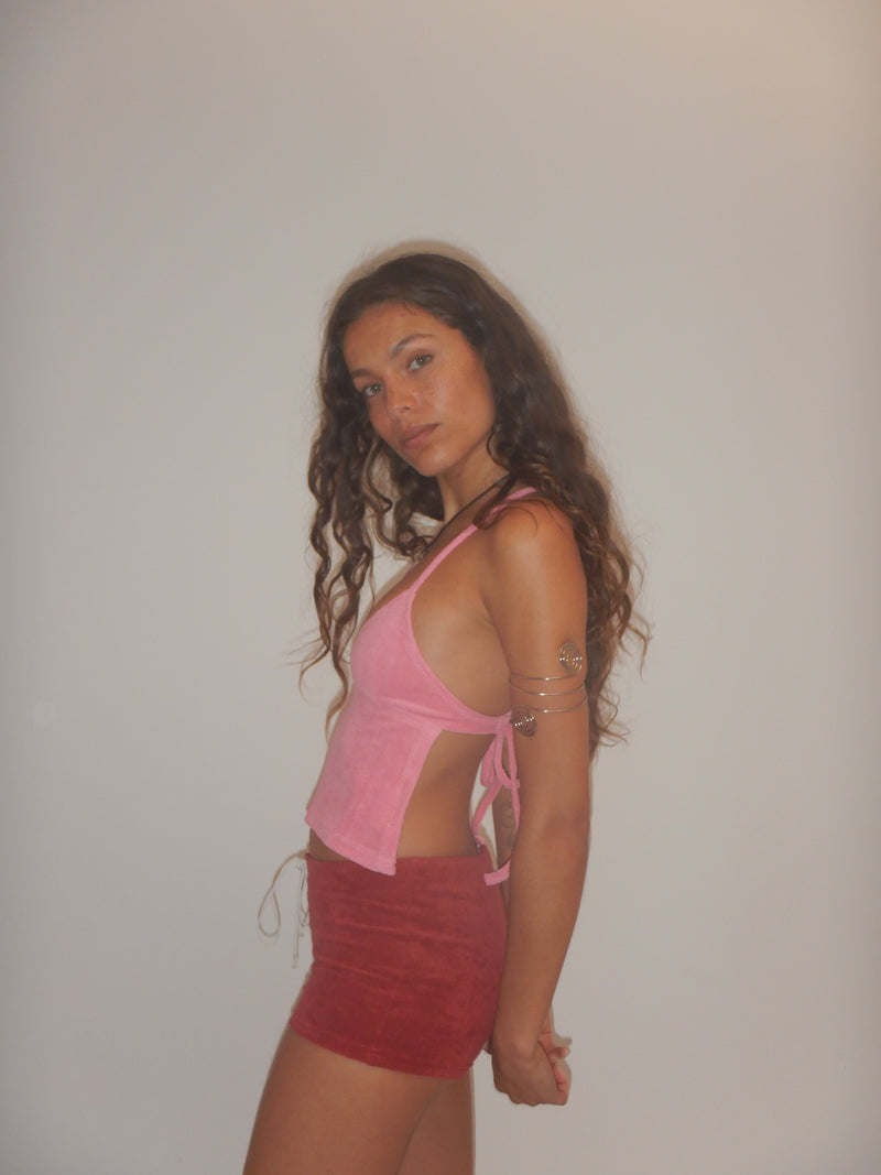 Peggy Backless Top — Guava