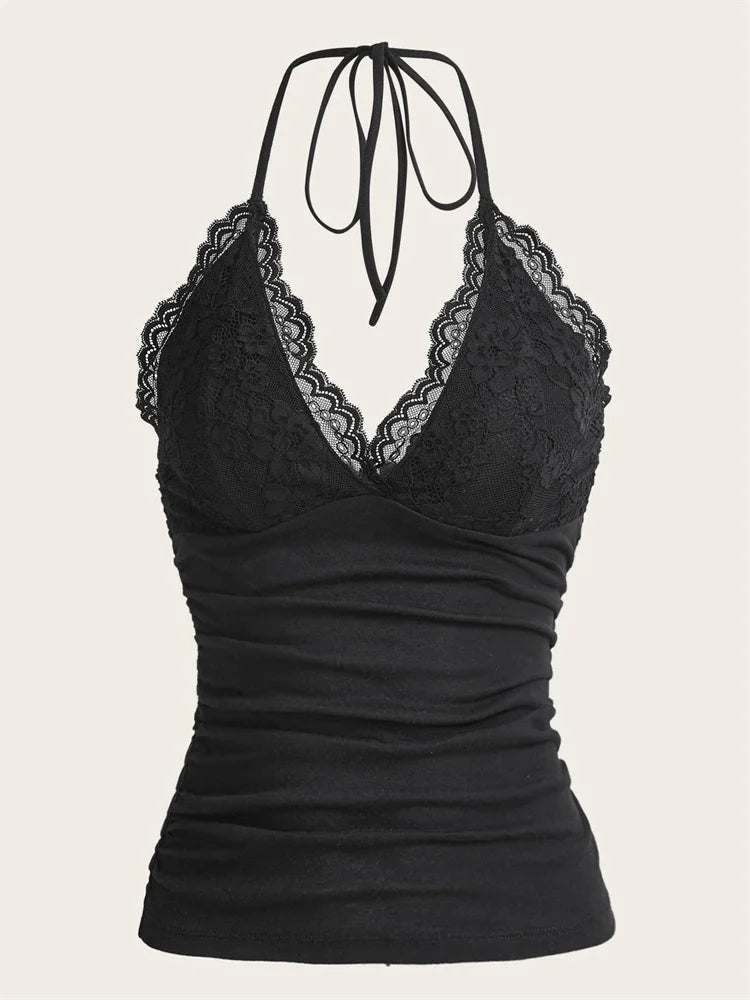 Women's Halter Top Backless Fashion Designer S-L Singlets