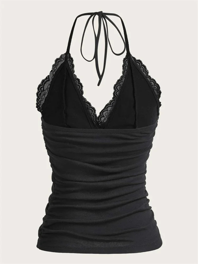 Women's Halter Top Backless Fashion Designer S-L Singlets