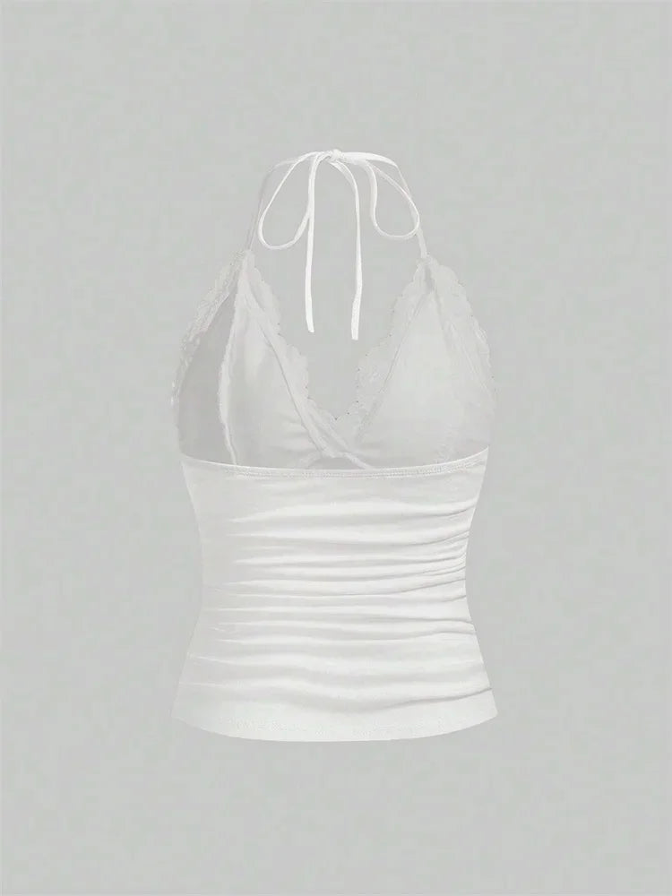 Women's Halter Top Backless Fashion Designer S-L Singlets
