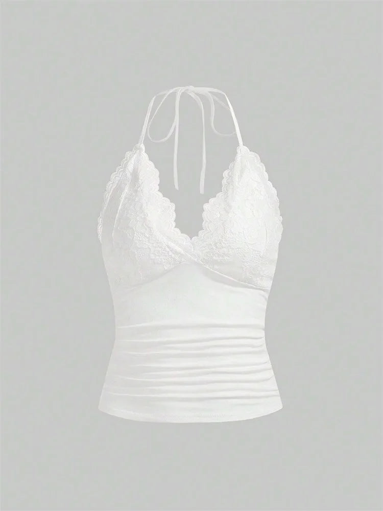 Women's Halter Top Backless Fashion Designer S-L Singlets
