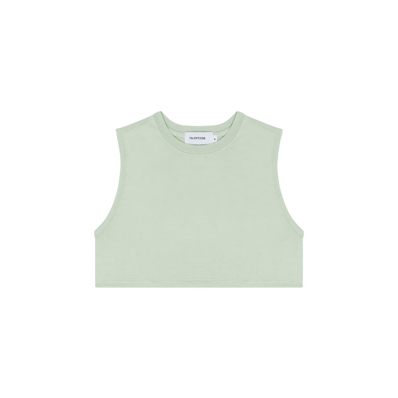 WOMENS SLEEVELESS CROP TEE
