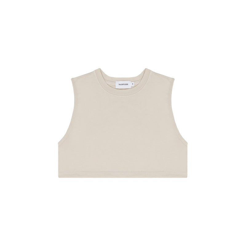 WOMENS SLEEVELESS CROP TEE