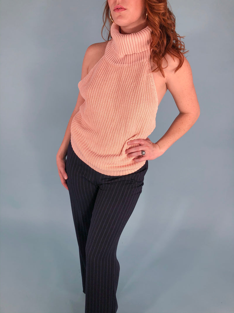 Knit Backless Turtleneck