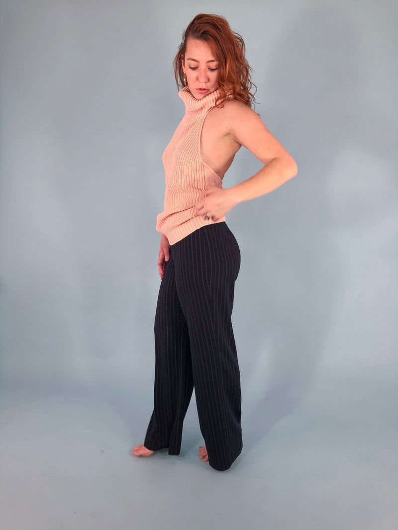 Knit Backless Turtleneck