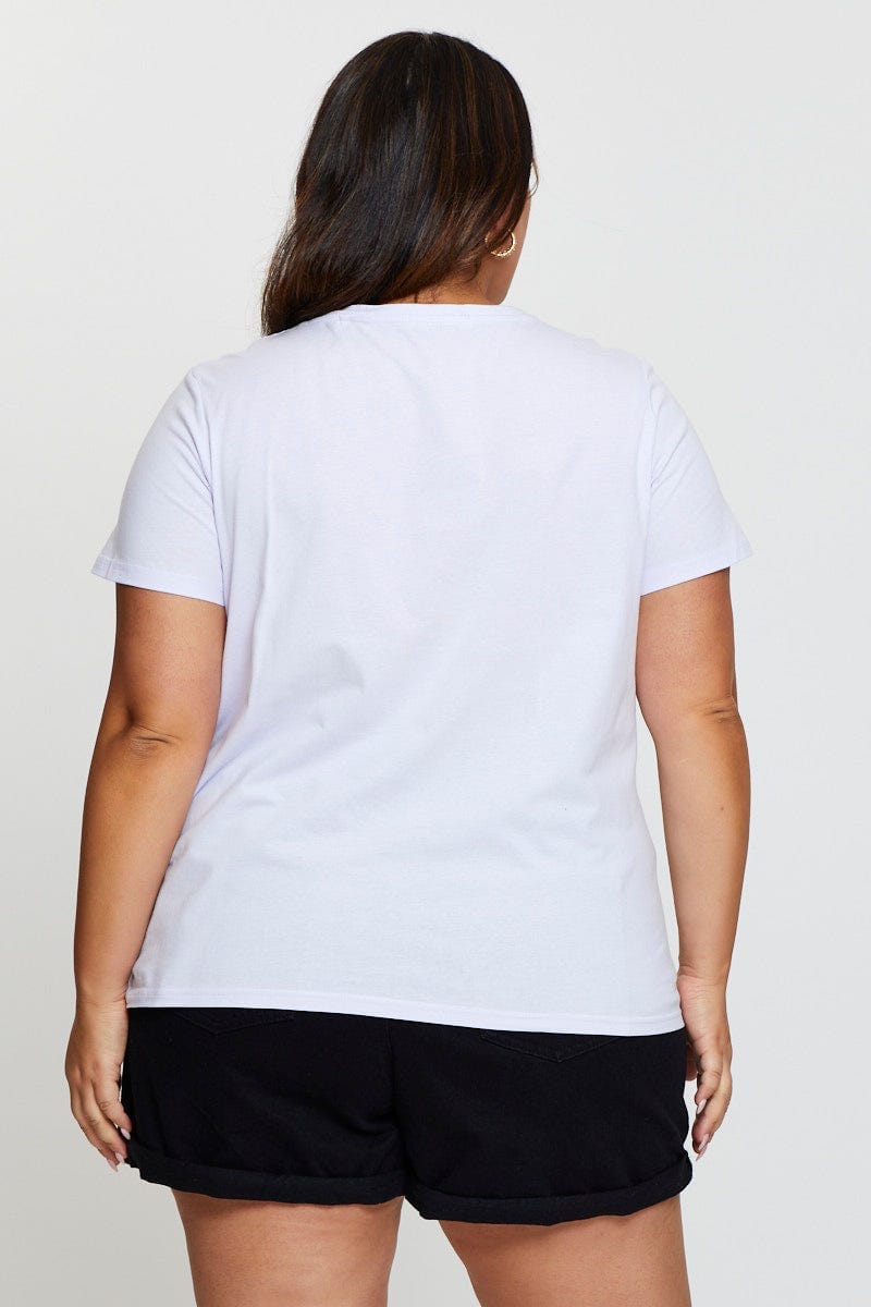 Purple Graphic T-shirt Crew Neck Short Sleeve