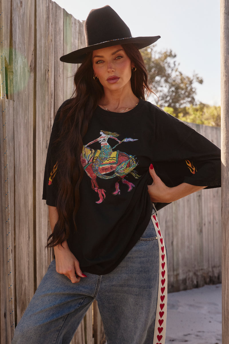 THE RAVING HEART DENIM JEANS