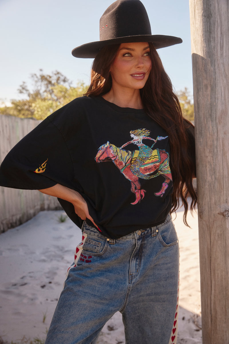 THE RAVING HEART DENIM JEANS