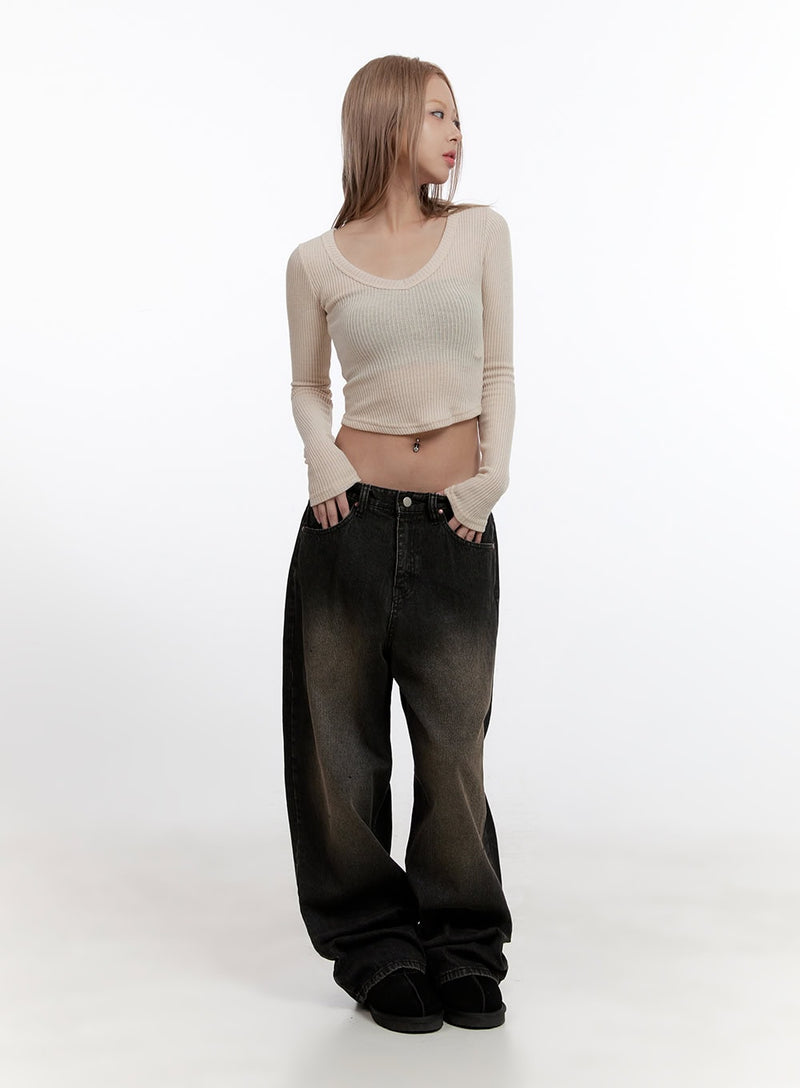 Sabina Low Waist Wide Fit Denim Jeans CN425