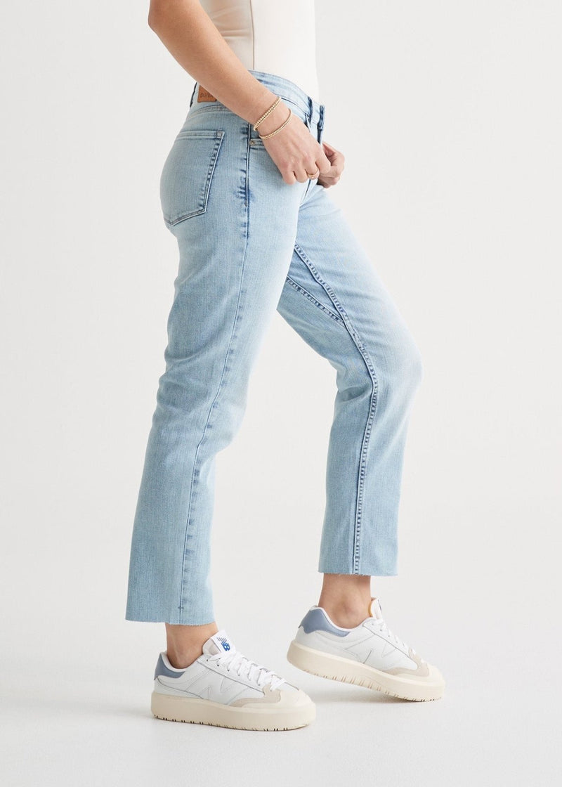 Performance Denim Girlfriend - Coastal Blue (raw hem)