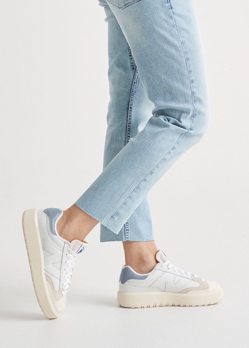 Performance Denim Girlfriend - Coastal Blue (raw hem)