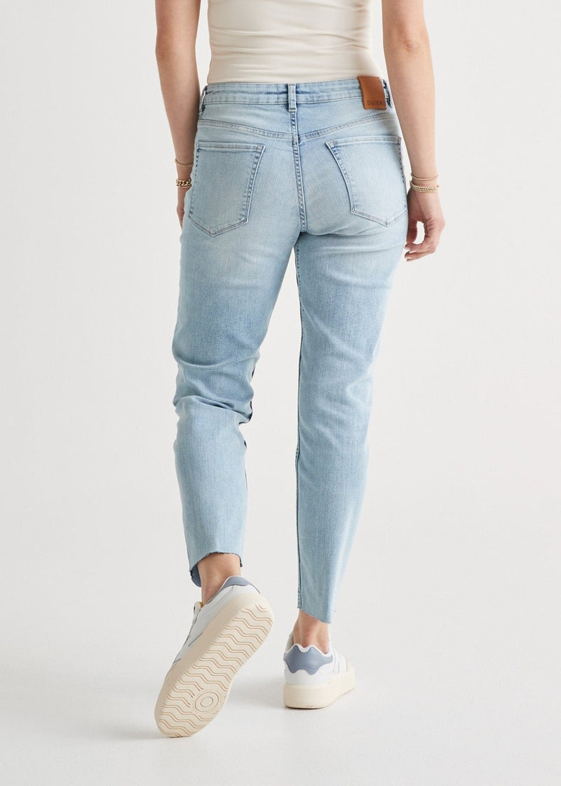 Performance Denim Girlfriend - Coastal Blue (raw hem)