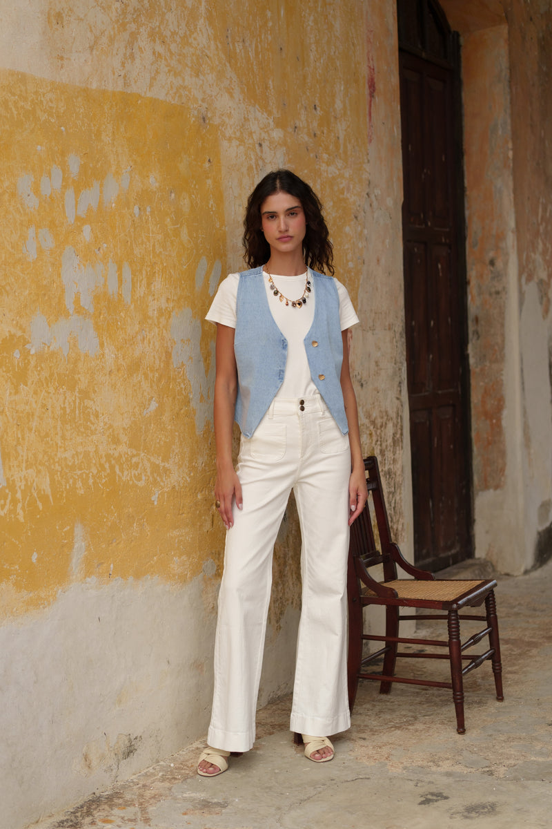 Jean Elena - denim blanc