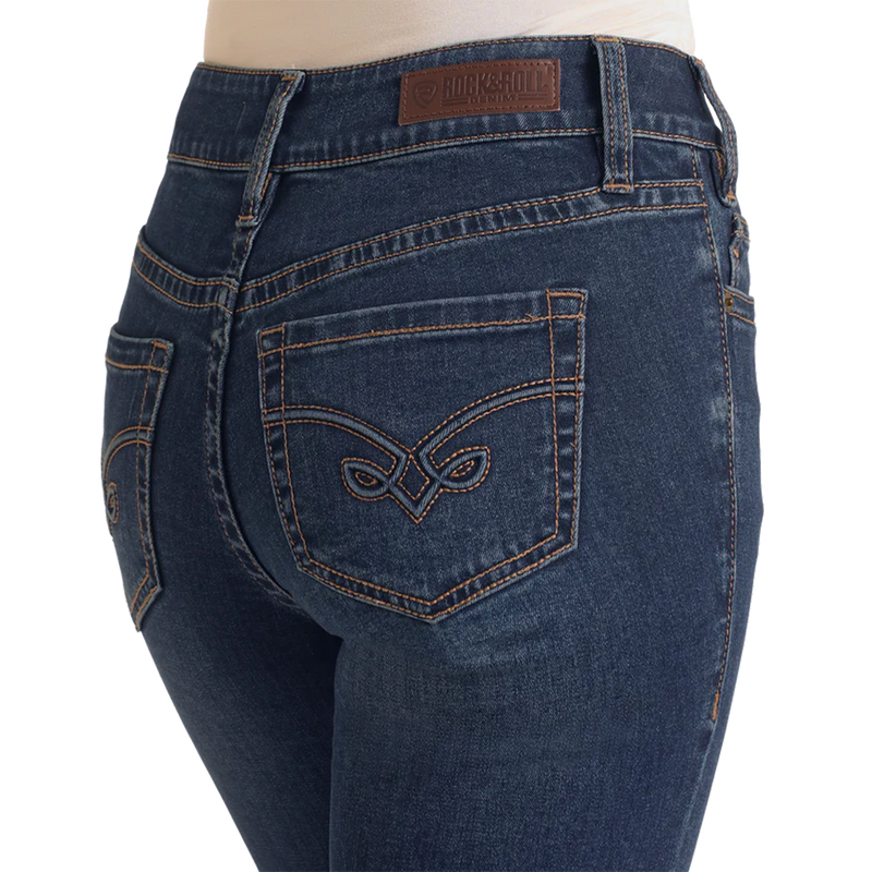 Rock & Roll Denim Women's Embroidery Modest Boot Cut Jean
