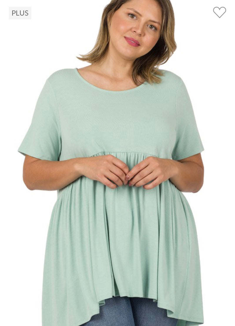 The Miranda Babydoll Top - 6 Color Options