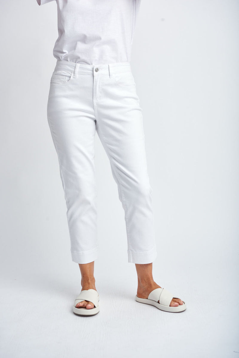 Denim Cropped Jean White