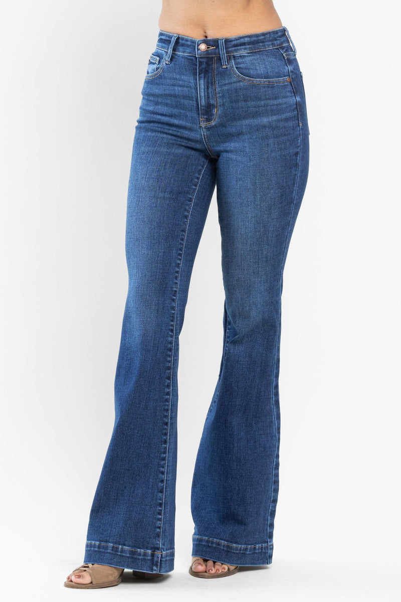 Judy Blue High Waist Wide Hem Flare Denim Jeans 82443