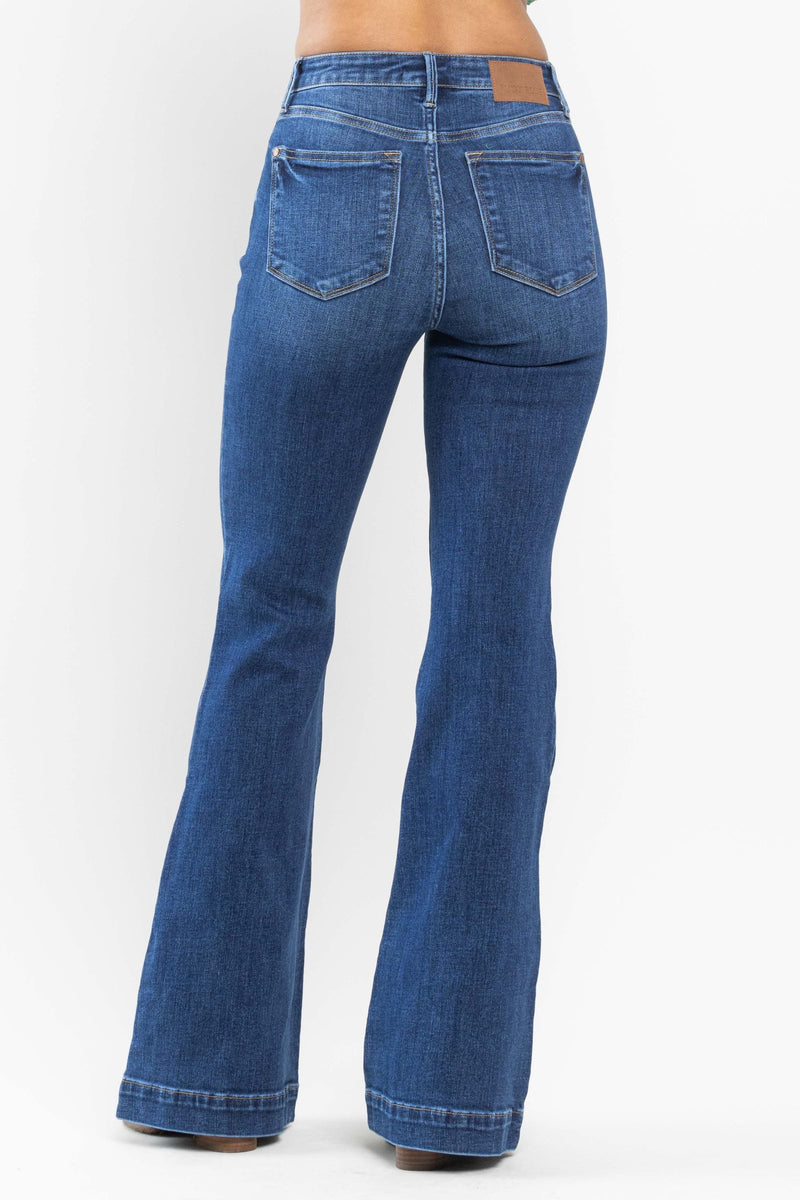 Judy Blue High Waist Wide Hem Flare Denim Jeans 82443