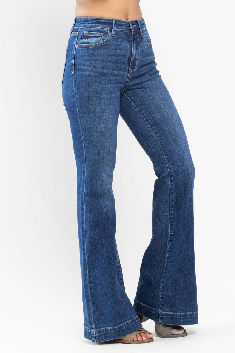 Judy Blue High Waist Wide Hem Flare Denim Jeans 82443