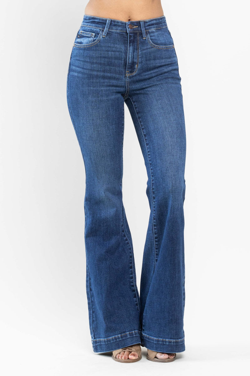 Judy Blue High Waist Wide Hem Flare Denim Jeans 82443
