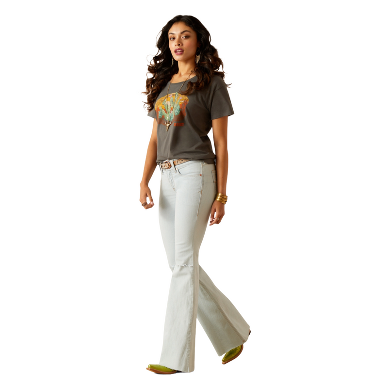 Ariat Ladies Perfect Rise Ophelia Ice Denim Flare Jeans 10048274