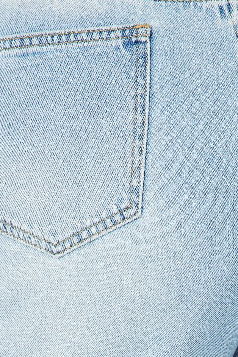 Denim Wide Leg Jeans High Rise