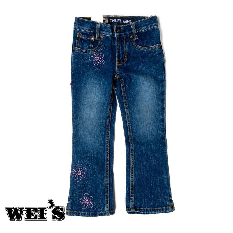 Cruel Girl Denim Georgia Jeans with Flowers - Clearance