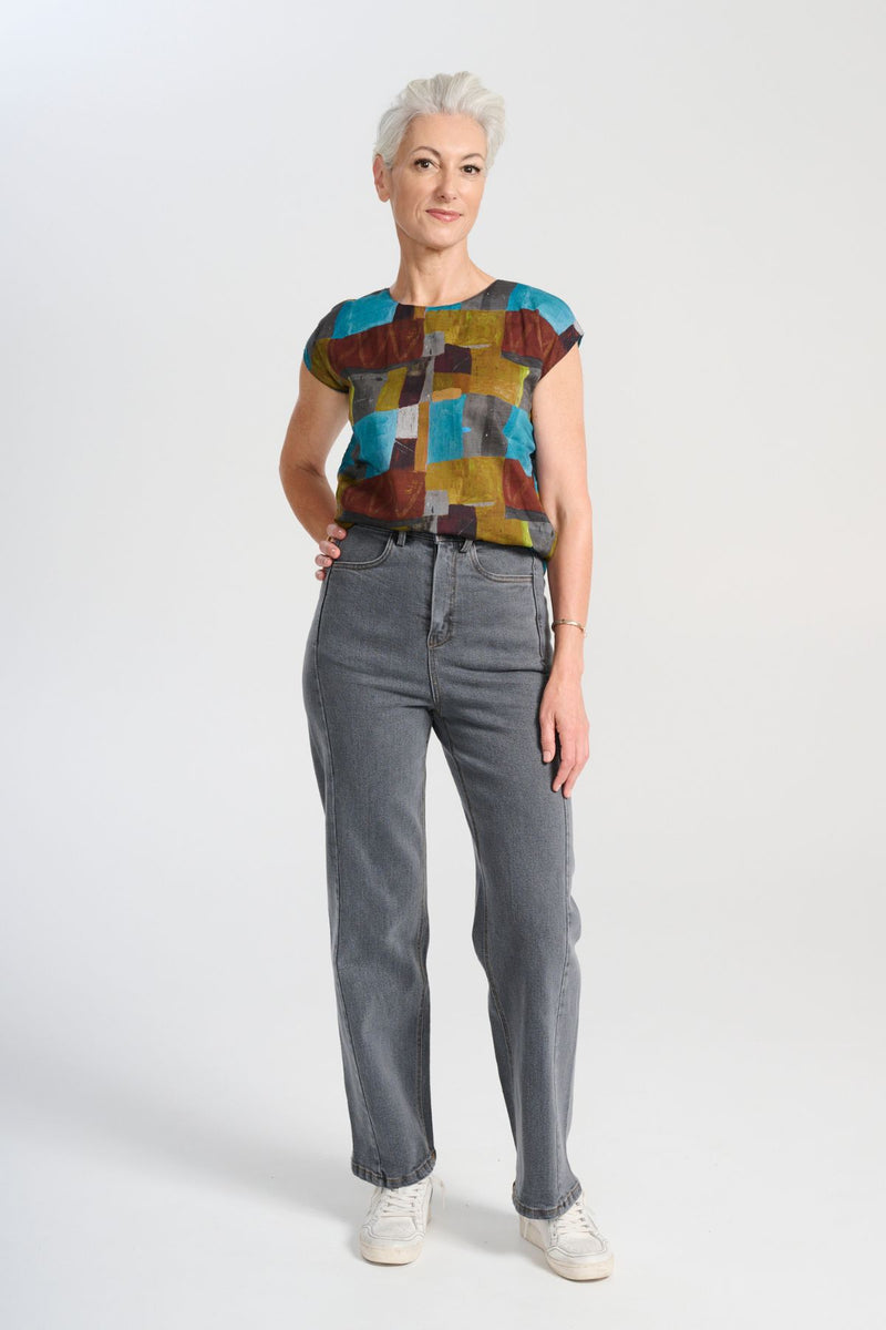 Santana Jeans Grey Wash in Denim