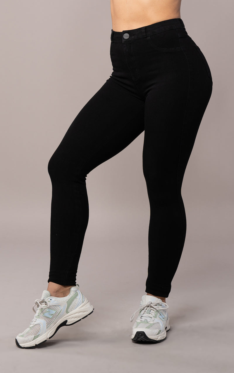 Womens 360 High Waisted Fitjeans - Black