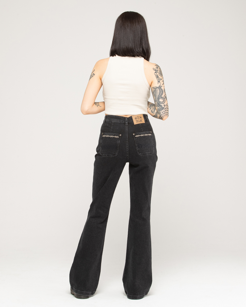 Jett Kickflare Jean - Washed Black