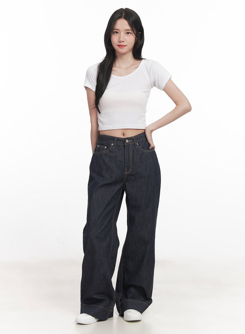 Seline Non-Fade Wide-Leg Jeans CA510