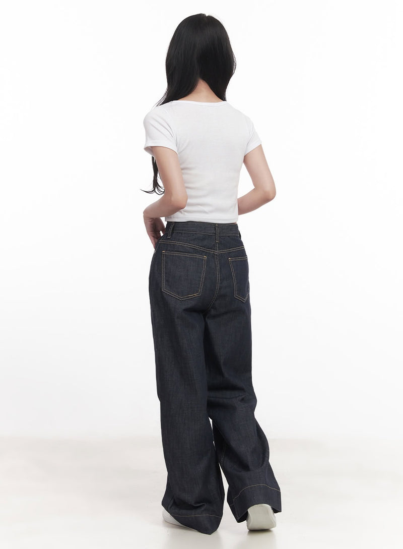 Seline Non-Fade Wide-Leg Jeans CA510