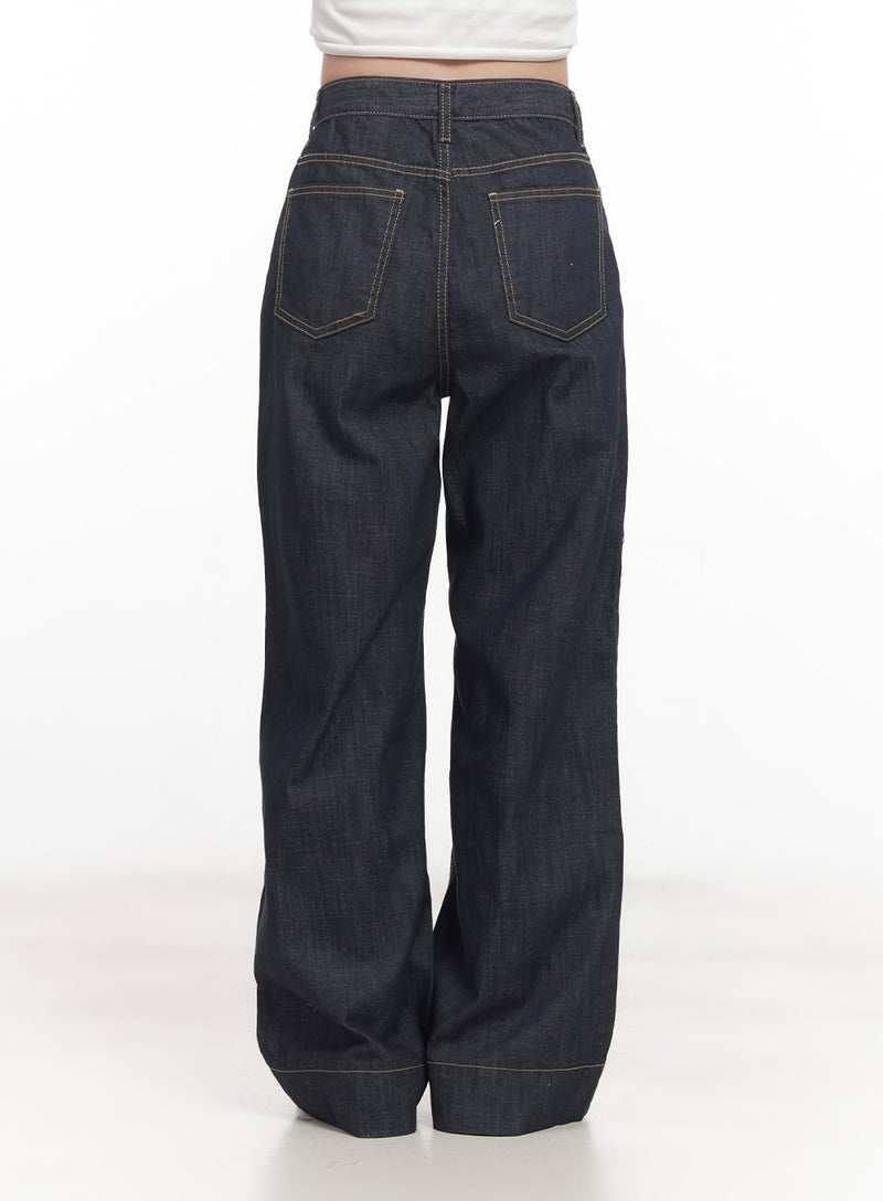 Seline Non-Fade Wide-Leg Jeans CA510
