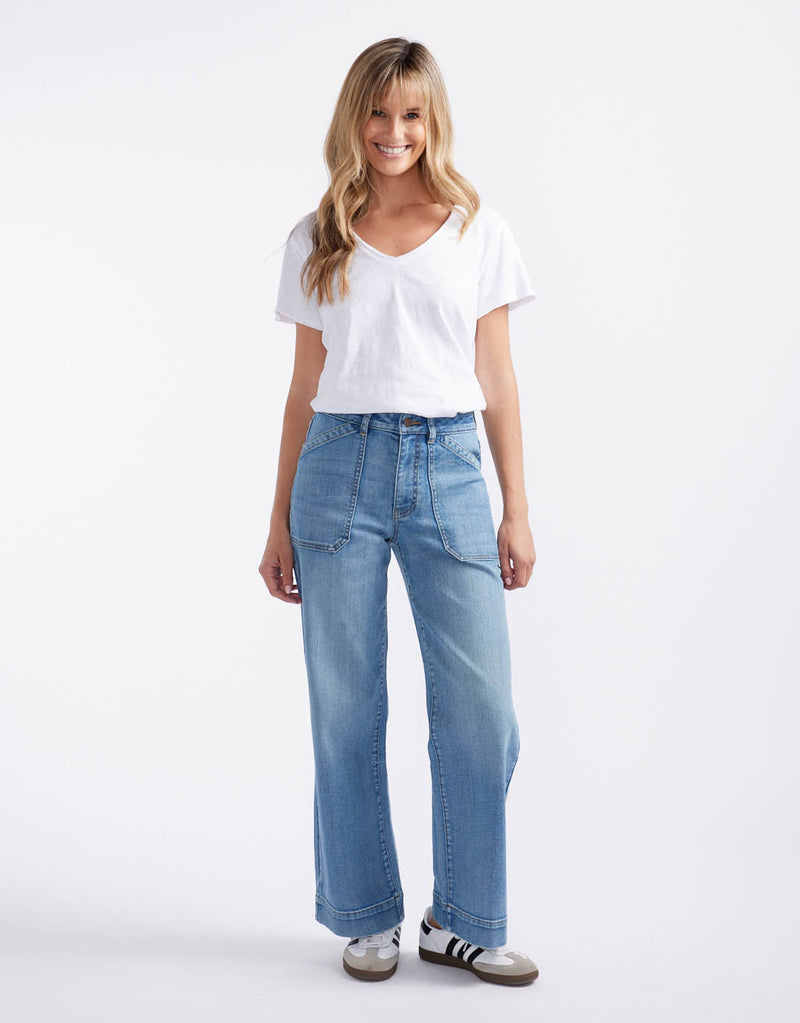 Catalina Wide Leg Jeans - Mid Wash