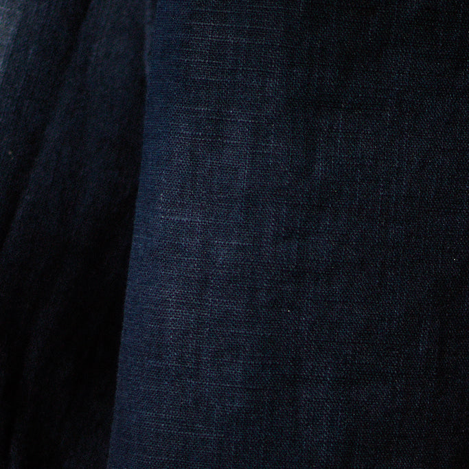 Linen Wrap Shorts - Navy Blue