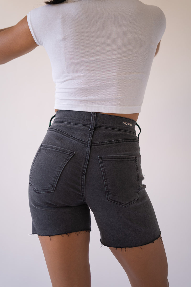 SHORTS HIGH RISE - GREY