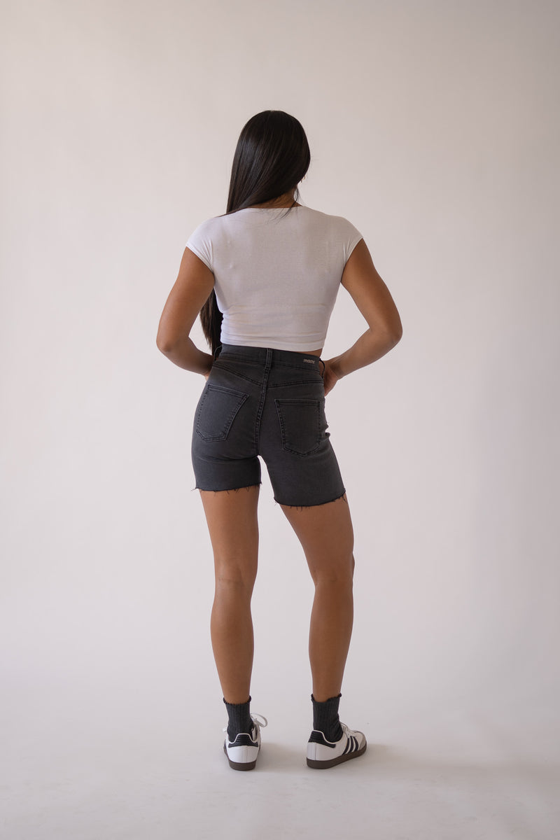 SHORTS HIGH RISE - GREY