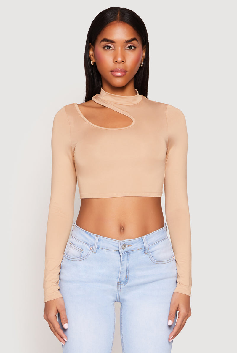 Daisy Keyhole Shoulder Crop Top