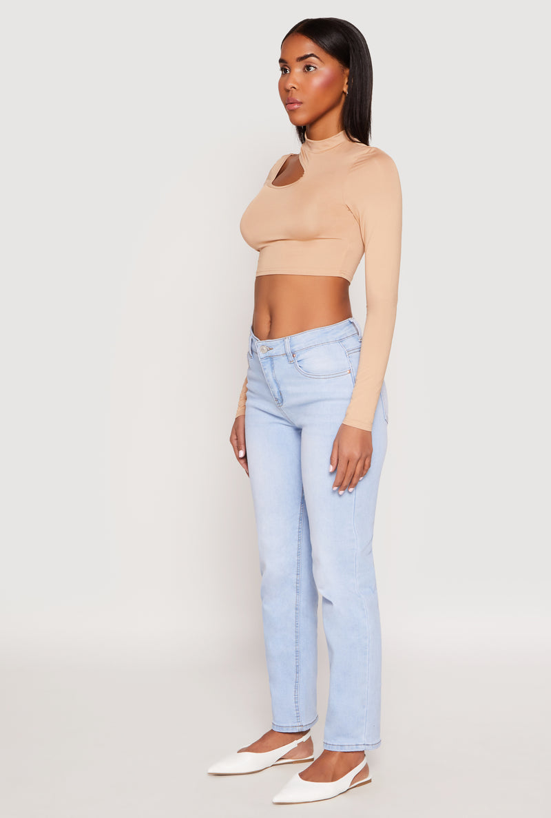 Daisy Keyhole Shoulder Crop Top
